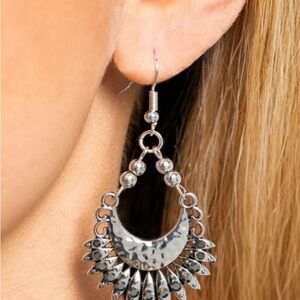 Lunar Luxury - Silver Earrings